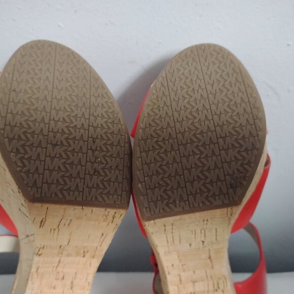 ❤️MICHAEL KORS NATALIA MANDARIN OPEN TOE PLATFORM SANDALS SHOES 7.5 - Picture 10 of 13